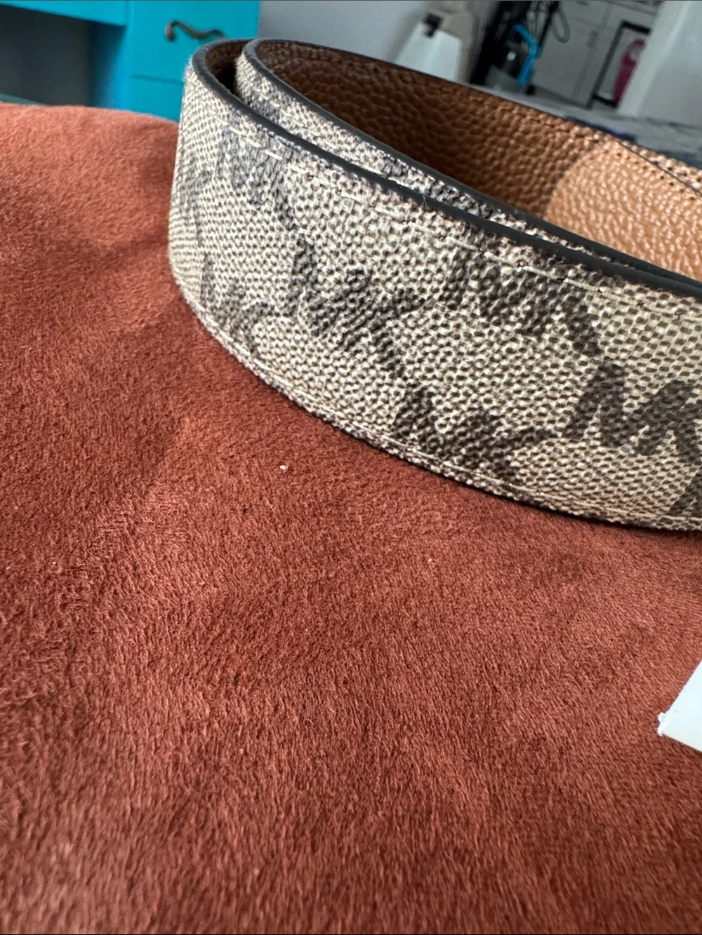 Michael Kors Brown and tan  Reversible Logo Belt